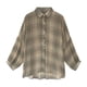 thumbnail image 4 of Camisa a cuadros Mujer Primavera Blusa de manga larga Botón Top informal suelto, Albaricoque, M Speravity  AP001367-09, 4 of 7