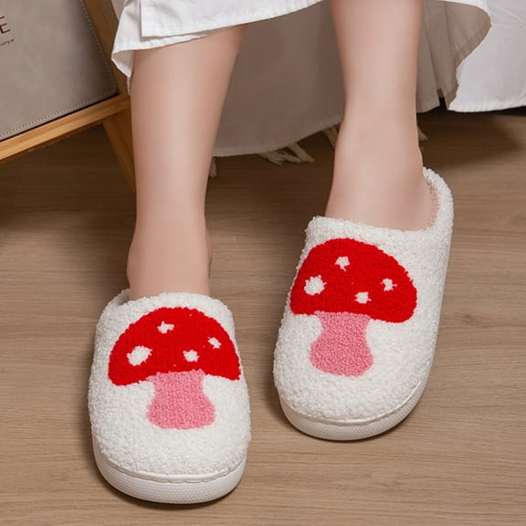 Cozy Slippers For Women Indoor And Outdoor Fuzzy House Shoes With Memory Foam Anti-Skid Sole Gifts For Women Mom Ladies Red 37