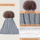 thumbnail image 3 of Conjunto de tres piezas de gorro, bufanda y guantes para niños cálidos monocromos, 3 of 5