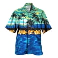 thumbnail image 1 of Camisas s Para Hombre De Vestir Camisa de solapa para hombre Camisa de manga corta de color casual de moda (Blue, XXL), 1 of 3