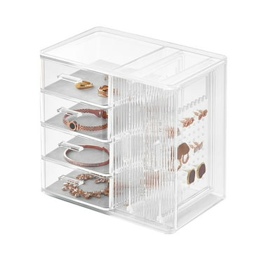 Premium 4-Drawer Jewelry and Earring Organizer Keeps Earrings and Jewelry Organized holds up to 80 Pairs of Earrings