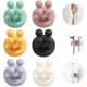 thumbnail image 1 of 6-piece perforated silicone toothbrush holder, wall mounted toothbrush holder, wall mounted toothbrush holder, 1 of 4