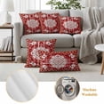 thumbnail image 6 of Red Boho Outdoor Waterproof Pillow Covers, Multicolored Colorful Tainted Pattern Tribal Decorative Square Throw Pillowcase Sofa Cushion Sham for Patio/Couch/Chair, 18"x18" 2 Pack, 6 of 8