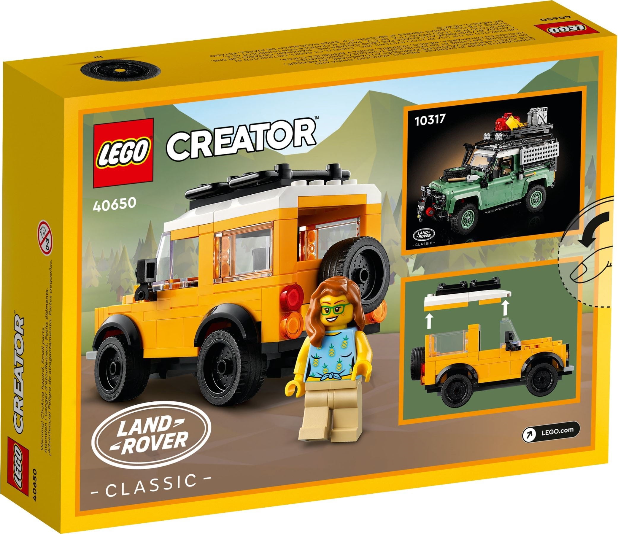 LEGO Land Rover Classic Defender Building Set – Licensed Off-Road Vehicle Model, Collectible Display Car, Gift for Adult LEGO & Land Rover Fans - 40650
