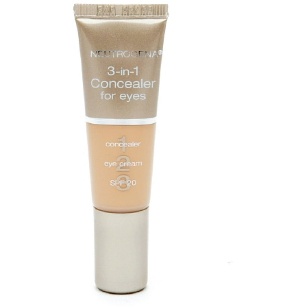 Neutrogena 3in1 Concealer for Eyes, Medium [15], 0.37 oz (Pack of 2)