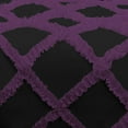thumbnail image 4 of D.N.G. BEDDINGS 3 Piece Luxury Two Tone Diamond Ruffle Pattern Comforter Set Premium Super Soft All Season 800 Thread Count, 100% Egyptian Cotton, Oversized Super King Size Plum/Black Solid Color, 4 of 4