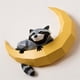 thumbnail image 4 of Mapache en la luna Modelo de papel 3D Escultura animal Mapache Papercraft DIY Escultura de papel artesanal, Origami artesanal de papel geométrico animal 3D (1 PCS), 4 of 5