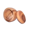 thumbnail image 3 of Handcrafted olive wood Salt/Sugar keeper (3" in diameter) - Asfour Outlet Trademark, 3 of 7