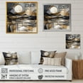 thumbnail image 4 of Designart "Exploring The Evolving Golden Moon V" Landscape Modern Wall Art Living Room, 4 of 5