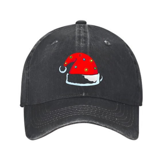 Signetis Santa Hat with Lights Christmas Baseball Cap, Adjustable Dad Hat