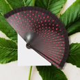 thumbnail image 4 of Byfri Black Spanish Double-Sided Dot Folding Hand Fan Vintage Style for Dance Photo Prop 9.06inch, 4 of 7