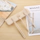 thumbnail image 5 of Bearachild Juego de 3 palillos para niños, tenedor, cuchara, juego de utensilios, vajilla de viaje para acampar Mostrada Beige, 5 of 6