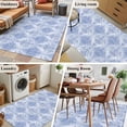 thumbnail image 5 of Blue Boho Floral Runner Rug 2.7x5 FT, Non Slip Entryway Carpet, Vintage Ethnic Tribe Abstract Art Washable Soft Floor Carpet Entrance Mat Non-Shedding Throw Rug for Hallway Laundry Room Bedside, 5 of 9