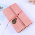 thumbnail image 1 of vintage diary Vintage Scrapbook Planner Creative Writing Notebook Travel Diary Notepad Stationery (A6 Pink, Horizontal Version), 1 of 6