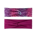 thumbnail image 2 of Claire's Women's Paisley Purple and Pink Twisted Fashion Headband Set, 2-Pack, 2 of 7