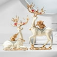 thumbnail image 4 of Estatuas de ciervos, esculturas de prosperidad, adornos artesanales, figuritas decorativas para gabinete, dormitorio, estantería, regalo de recuerdos,, 4 of 7