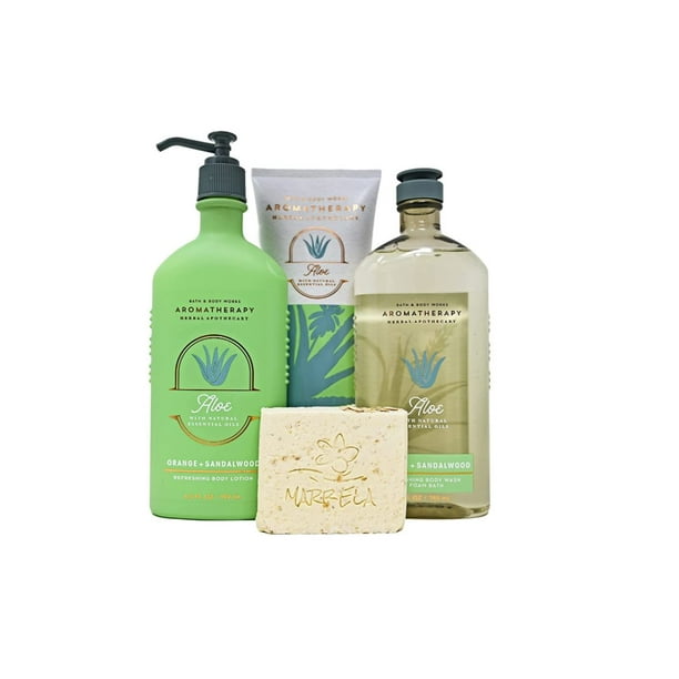 Bath & Body Works Aromatherapy gift set ORANGE SANDALWOOD Body Wash and