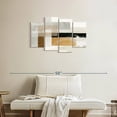 thumbnail image 2 of Elephant Stock Abstract Gold And Gray Rectangles Wall Art - Horizontal Multi Panel Canvas - Living Room Wall Decor - Abstract Multi Panel - White And Gray Decor - 36" x 22", 2 of 8