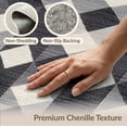 thumbnail image 6 of ODIKA 5'x7' Washable Area Rug Geometric Grid Abstract Interlocking Lattice Grey Alfombras Para for Dining Room, Under Table, Home Office, Non-Slip Chair-Friendly, 6 of 7