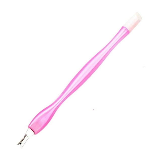 Mode Femme Simple Double Embout Silicone Outil de Manucure pour Cuticules Aide à Créer des Manucures Exquises