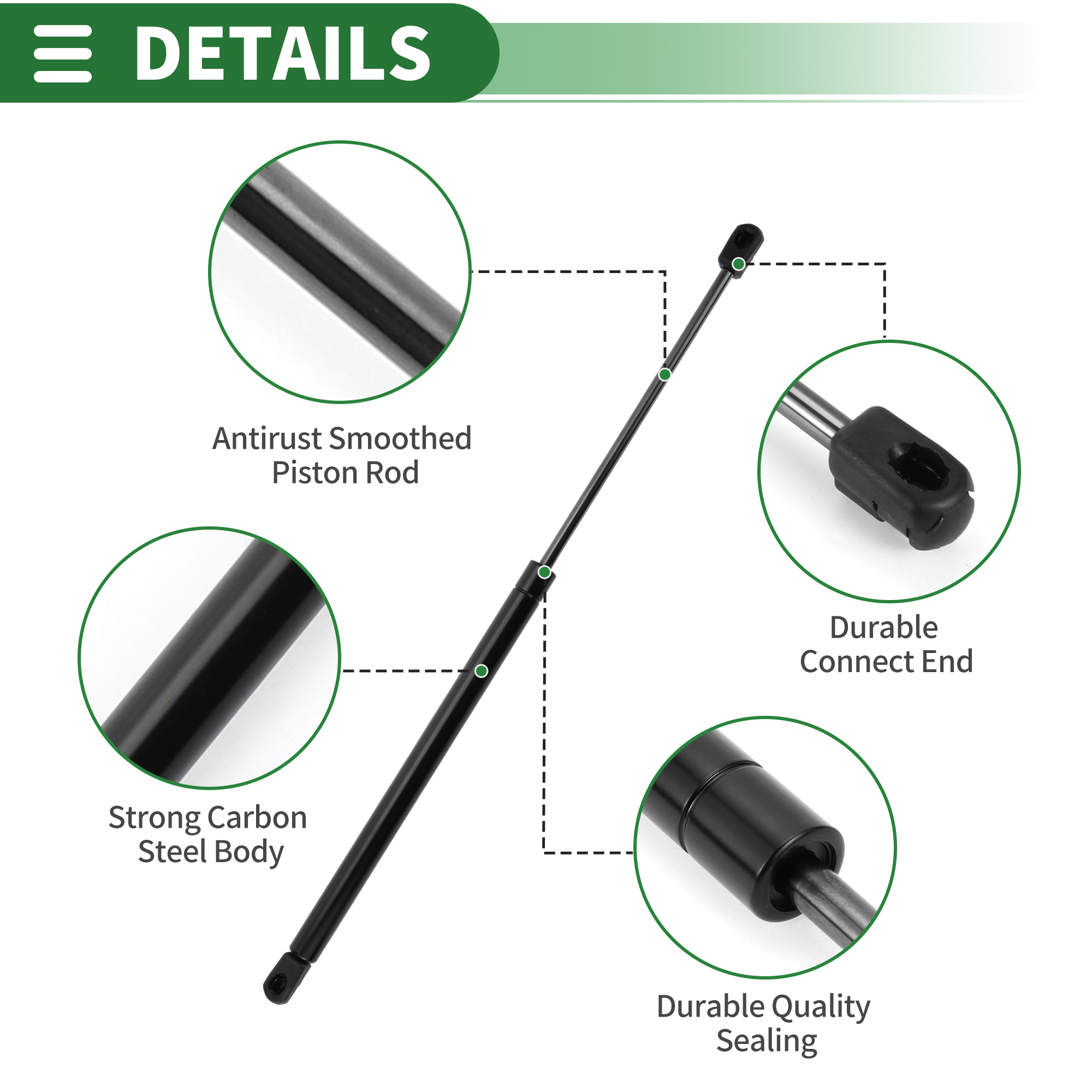 Unique Bargains Universal Lift Supports Struts Lift Support Shock 11.8inch 40lb/180N Black