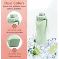 thumbnail image 4 of Collapsible Travel Water Bottle 20oz (600ml), BPA-Free, Foldable Silicone Lightweight Reusable Water Bottle with Leak-Proof Lid & Lanyard, Portable for Travel Cycling Gym Camping (Green), 4 of 9
