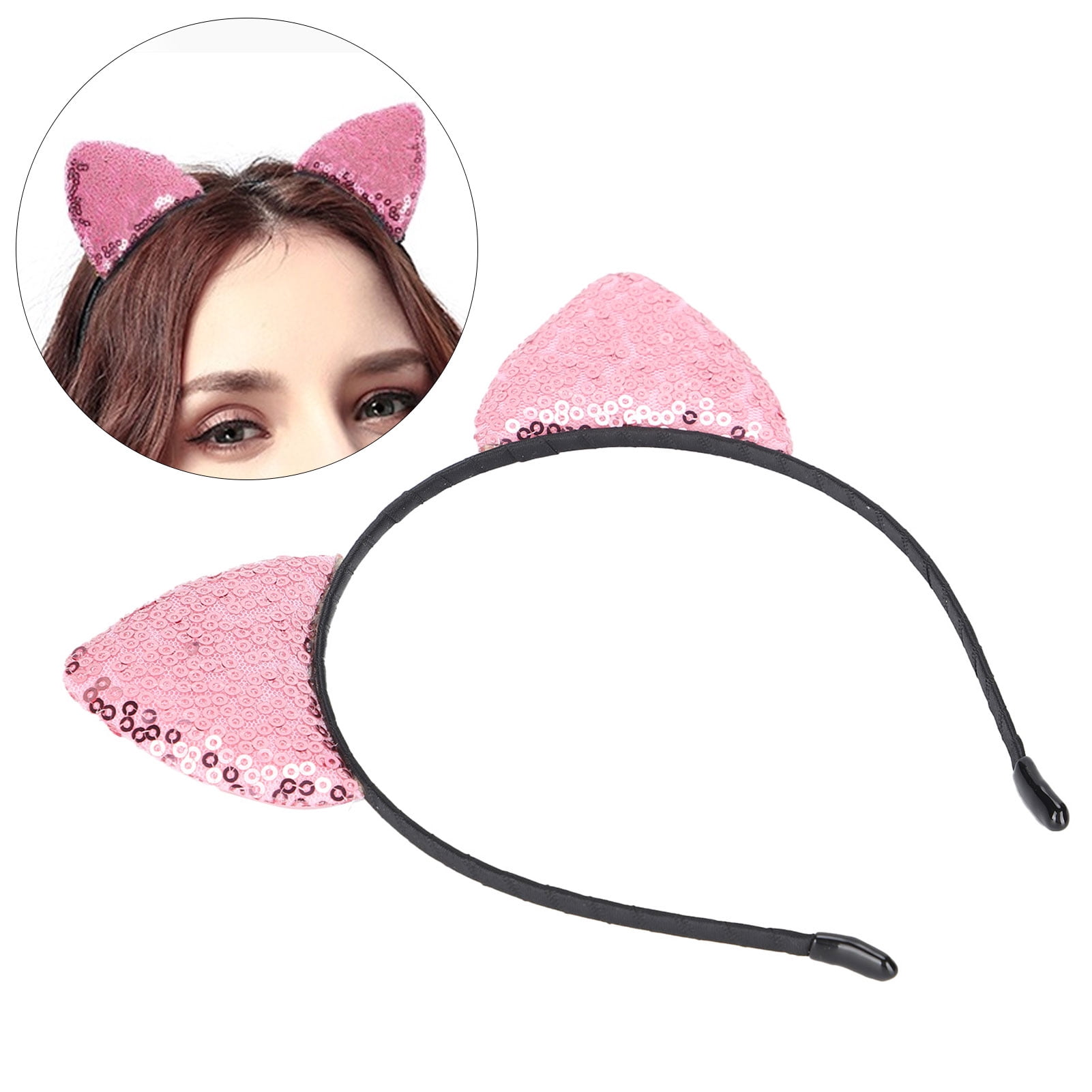 Mavis Laven Reversible Sequin Cat Ears Headband Shiny Cat Ear Hair Hoops  Women's Kitty Hair Accessories,Cat Ear Decoration,Ear Headbands -  Walmart.com
