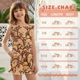 thumbnail image 6 of ZIATUBLE4S Girls Summer Casual Short Jumpsuit Outfit Button Round Neck Playsuit for Girl Kids 5-6 Y, Ruffle Sleeve Elastic Waist Design One-Piece Romper, Capybara Print, 6 of 6