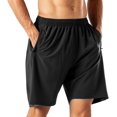 thumbnail image 1 of Pantalones cortos deportivos informales de secado rápido para hombre para entrenamiento, correr o gimnasio con bolsillos con cremallera Pantalones cortos para correr y entrenar para hombre, 1 of 8