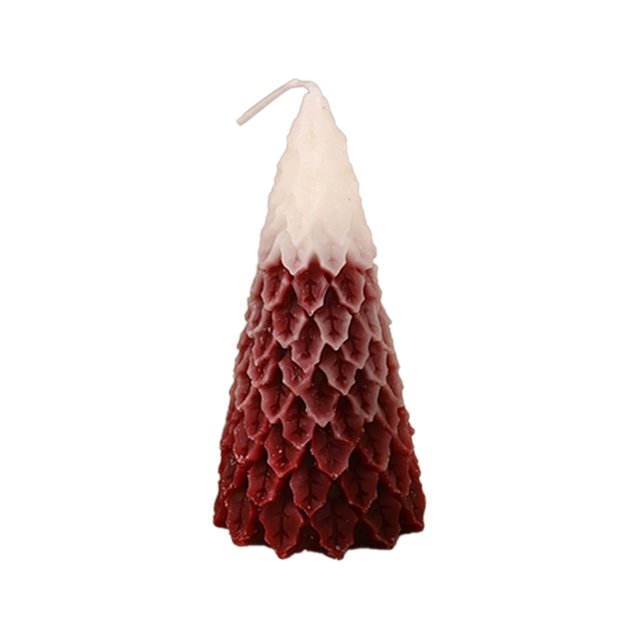 Vela Perfumada Ticfox Árbol de Navidad Decoración Atmósfera Roja 4,5 x 4,5 x 10 cm