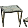 thumbnail image 3 of Benjara Stone Top Plant Stand with Geometric Base (Set of 2)- Black and Gray, 3 of 5