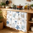 thumbnail image 6 of Blue Brown Coastal Cabinet Curtain 35"Wx35"L,Dustproof Under Sink Skirt with Self Adhesive Tape,Nautical Summer Beach Sea Turtle Cabinet Curtain Cover for Kitchen Sink,Bathroom Vanity,Laundry Room, 6 of 9