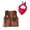 Z01 Coffee-A, variant on Kids Suede Fringed Tassel Vest Unisex Western Cowboy Style Open Front Sleeveless Jacket Waistcoat Outfits for Boys Girls