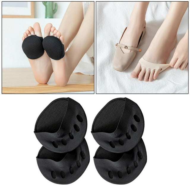 de silicona para plantilla de antepié de 4 piezas , almohadillas con cojín metatarsiano Negro shamjiam Almohadillas metatarsianas para mujeres