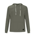 thumbnail image 3 of Mens Big and Tall Sweatshirts, Long Sleeve Pullover for Men Fall Fashion Loose Fit Solid Color Drawstring Hoodies with Pockets S-3XL, 3 of 5