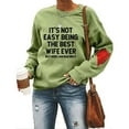 thumbnail image 4 of DondPO Womens Tops It's Not Easy The Best Wife Ever Sweatshirt Casual Shirts for Women Tshirt for Women Long Sleeve Shirts for Women, 4 of 4