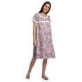 thumbnail image 2 of Moomaya Chemise de Nuit en Popeline de Coton pour Femmes, Col Rond Imprimé, 2 of 4
