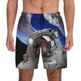 thumbnail image 2 of Goofa Astronaut in Outer Space Printed Men's Swim Trunks Board Shorts Quick Dry Mens Swimming Trunks with Compression Liner,Breathable Fit Hawaii Beach Shorts-Large, 2 of 9