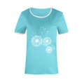 thumbnail image 4 of Birdeem T-Shirt Mode Décontracté Imprimé Col Rond Manches Courtes Ample pour Femmes, 4 of 6