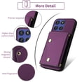 thumbnail image 5 of Furiet Wallet Case for Motorola Moto G Stylus 5G 2025 with Tempered Glass Screen Protector Slim Flip Purse Shoulder Strap, Luxury PU Leather Card Holder Stand Phone Cover for G5 Women Men Deep Purple, 5 of 8