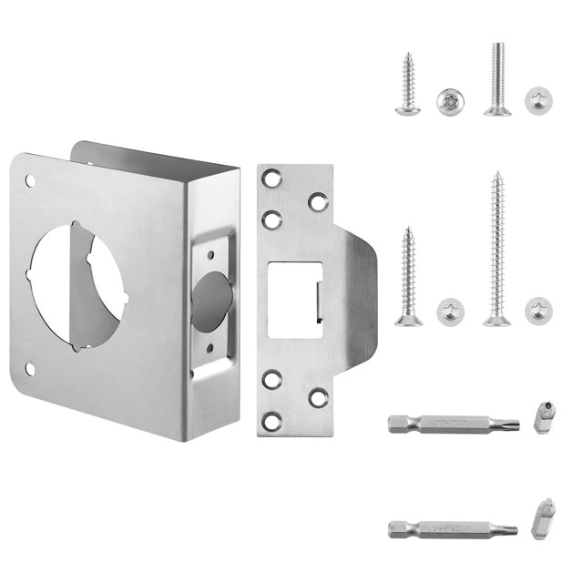 Placa de refuerzo para cerradura y puerta BHJZYDXR MP10852 de acero inoxidable