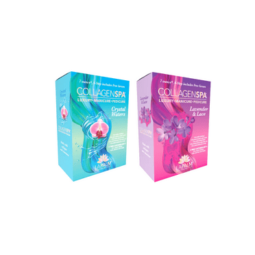 La Palm Collagen Spa 6 Step Manicure/Pedicure Kit Crystal Water   Lavender & Lace