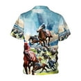 thumbnail image 3 of Men'sGraphic Tees Horse Racing Theme Print Short Sleeve Lapel T Shirt Breathable Casual Classic Fit Tshirts Shirts for Men, 3 of 3