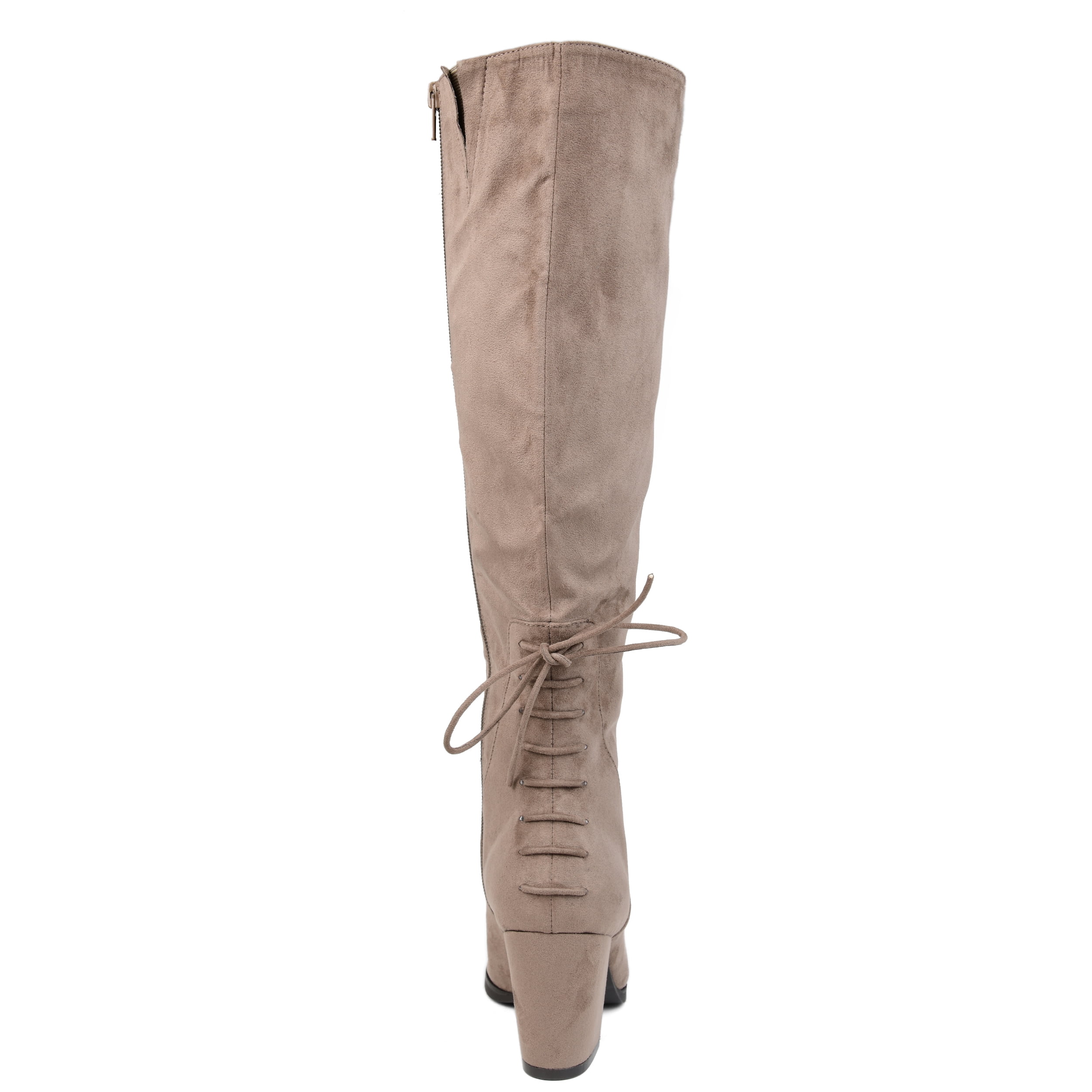 Journee Womens Leeda Extra Wide Calf Block Heel Knee High Boots