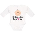 thumbnail image 3 of Inktastic My Lola and Lolo Love Me Girls Long Sleeve Baby Bodysuit, 3 of 5