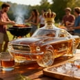 thumbnail image 3 of Car Shape Wine Decanter, Unique Automotive Themed Glass Liquor Dispenser, Novelty Gift for Car Lovers, Collectors, Whiskey Scotch Spirits Enthusiasts(D), 3 of 3