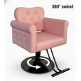 thumbnail image 2 of AKDSteel Hydraulic Barber Chair, 330lbs Capacity, Swivel Lock Styling Chair With Adjustable Height And Pu Leather Seat, 2 of 5