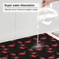 thumbnail image 5 of Sikiie Flamingo Dish Drying Mat, Kitchen Counter Mat, Self Drying Mat for Kitchen Counter Dish Drying Pad ,for Dishes, Utensils, Pots and Pans(24" x 18"), 5 of 7