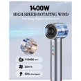 thumbnail image 4 of Secador de pelo Dryhsip 5 en 1 con aire caliente, rizador, voluminizador y alisador: secado rápido, volumen, alisado iónico, motor de 110 000 RPM (azul acero)., 4 of 5