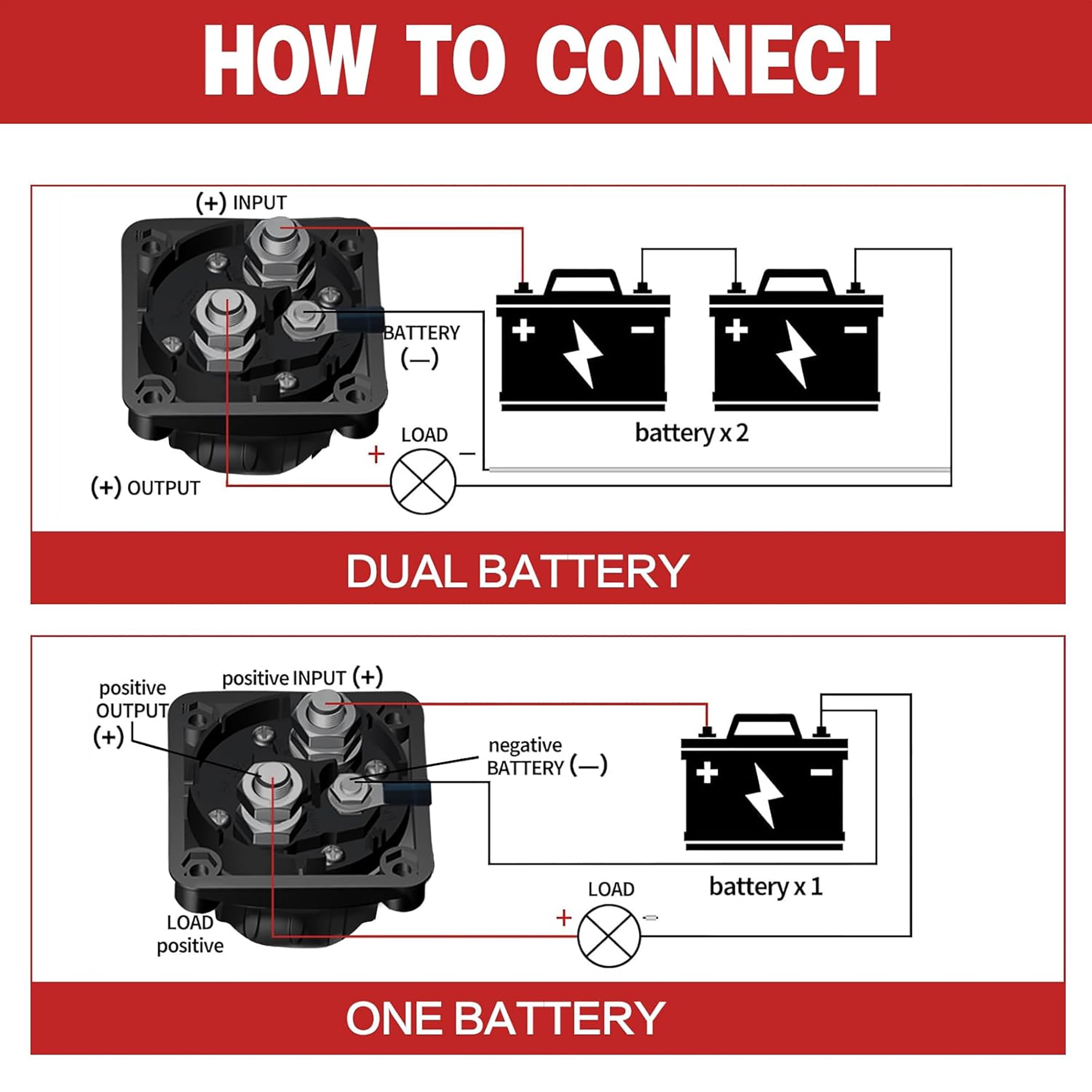 Upgrade Battery Disconnect Switch with Digital Voltage Display, DC 5-60V, Power Master Isolator Cut Off Switch for Car Truck Marine Boat RV Camper Trailer (Upgrade Black)